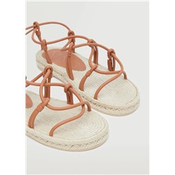 Sandalia romana esparto -  Mujer | MANGO OUTLET España