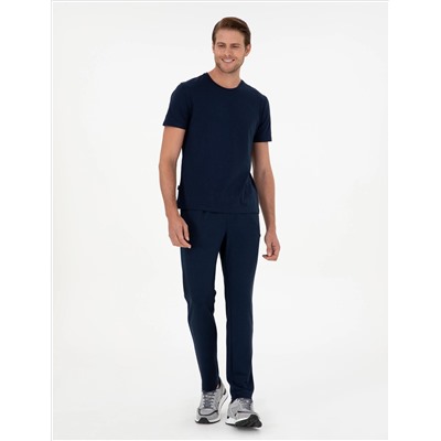 Navy Blue Slim Fit Trade Close Six