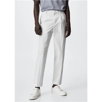 Pantalón pinzas algodón -  Hombre | MANGO OUTLET España