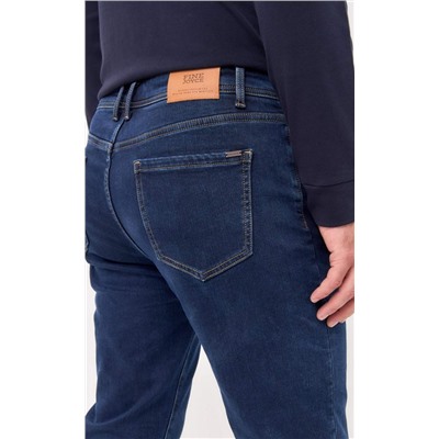 Джинсы утепл F421-0151W d.blue