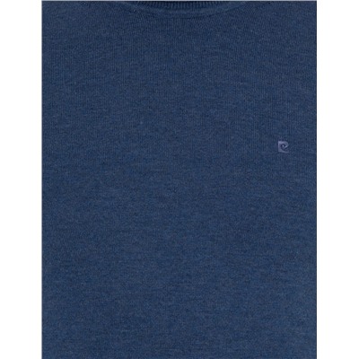 Индиго меландж Slim Fit Friendman воротник основной трикотажный свитер