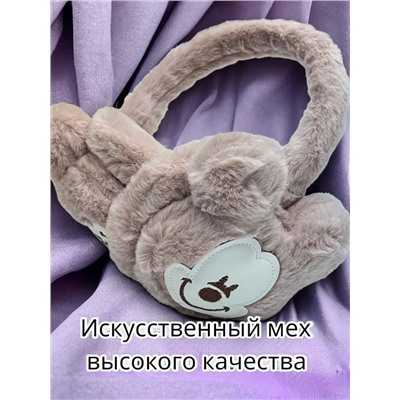 Меховые наушники Мики Маус детские 2-14 лет регулируемые Арт 8Б тип 1