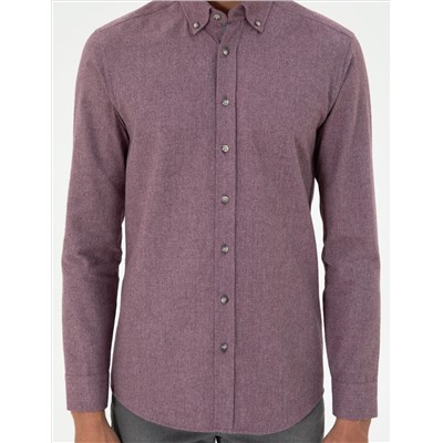 Purple Slim Fit рубашка с длинным рукавом