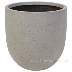 Кашпо полистоун "Pmc-gray Round", D31хH30 см