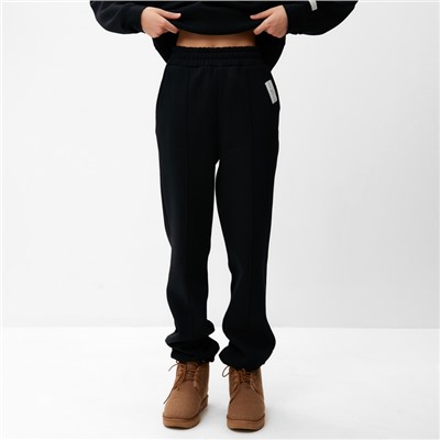 Джоггеры женские MIST Cozy style, чёрный, размер 50