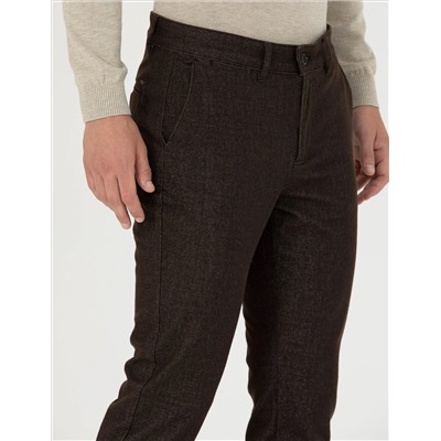 Brown Slim Fit Canvas Bloys