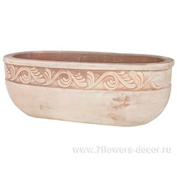Кашпо терракота Nobilis Marco "Mterra Daycuc Oval", 58x27хH21 см