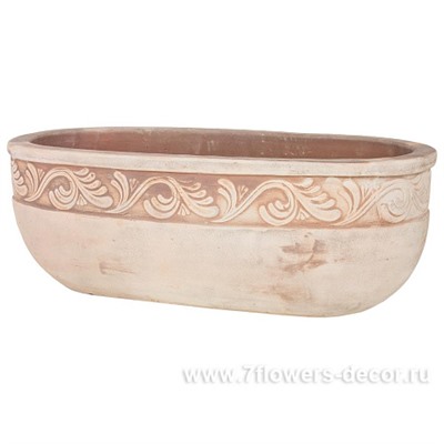 Кашпо терракота Nobilis Marco "Mterra Daycuc Oval", 58x27хH21 см