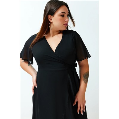 Black Cruve Skirt Woven Платье TBBSS24AH00032