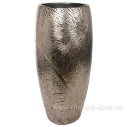 Кашпо полистоун Nobilis Marco "Pa-silverbrown Sunrays Vase", D50хH107 см с тех.горшком