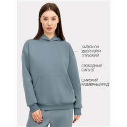 Худи женское в сине-морском оттенке