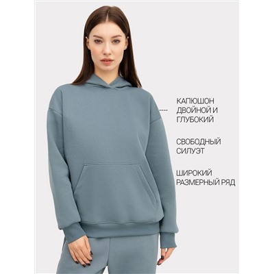 Худи женское в сине-морском оттенке