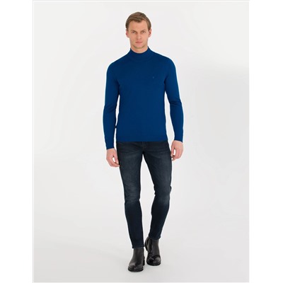 Индиго Slim Fit Half Fisherman воротнич