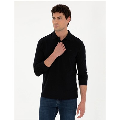 Black Slim Fit Basic Whothirt