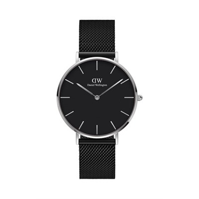 Reloj de cuarzo de acero Ashfield - Negro
