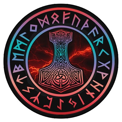 KM0060 Коврик для мыши Молот Тора, d.20см