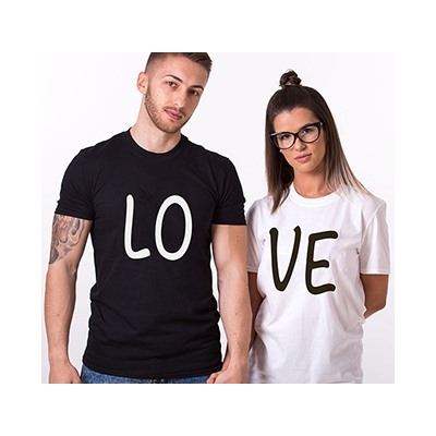 Парные футболки унисекс "LOVE" alex