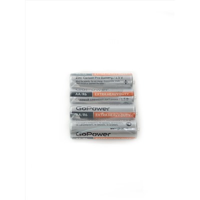 Батарейка GoPower Heavy Duty R6 SP-4 /уп 60/пальчиковые