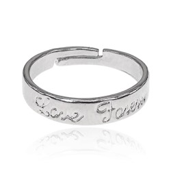 KL532-01 Безразмерное кольцо Love forever, 4мм