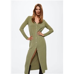 Vestido midi botones -  Mujer | MANGO OUTLET España