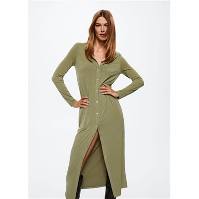 Vestido midi botones -  Mujer | MANGO OUTLET España