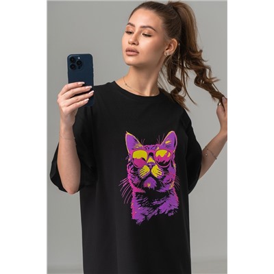Женское платье-футболка оверсайз Happyfox