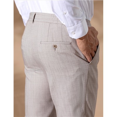 Светло -коричневый бывший. Тканевые штаны Slim Fit