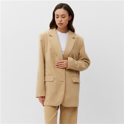 Пиджак женский MIST Velvet,р. L-XL бежевый