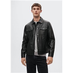 Chaqueta efecto piel -  Hombre | MANGO OUTLET España