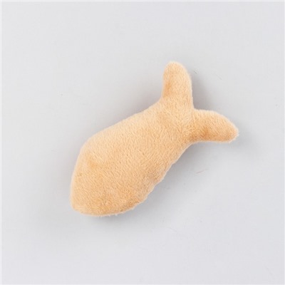 Игрушка для кошки «Рыбка» с кошачьей мятой, бежевая
