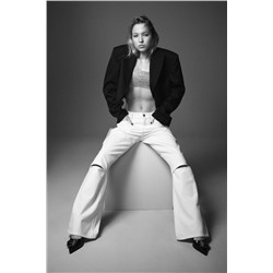 JEANS TRF RELAXED CUT OUT TIRO MEDIO