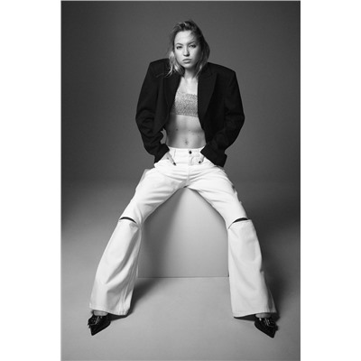 JEANS TRF RELAXED CUT OUT TIRO MEDIO