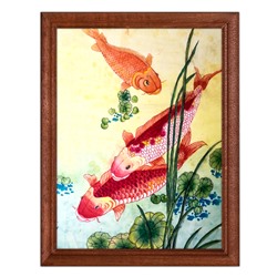 POSV-0248 Постер в рамке 17x23см Карпы кои
