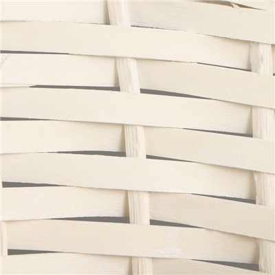 Набор корзин плетёных, 3 шт., 36×36×14 см, 30×30×13 см, 25×25×11 см, ива, белая