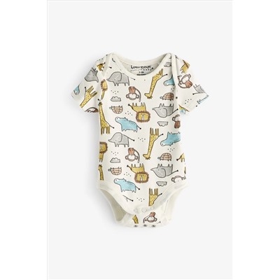 Homegrown Printed 3 Pack White Bodysuit Set