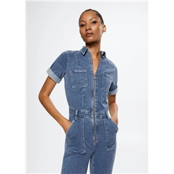 Mono vaquero cremallera -  Mujer | MANGO OUTLET España