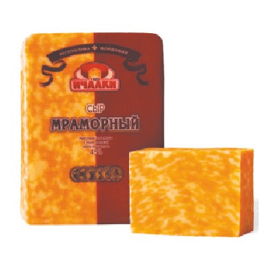 Сыр Мраморный Ичалки  45% малый брус 1*1,5кг/10кг