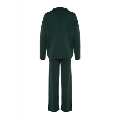 Emerald Green Wide Flom Lecper Triko Alt-Upper Set Twoaw24au00026
