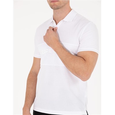 Белая стройная грудь с принтом Polo Yaka T -For