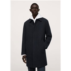 Abrigo lana impermeable -  Hombre | MANGO OUTLET España