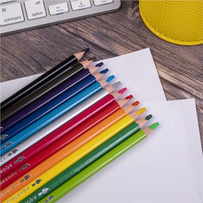 Карандаши цветные акварельные BRAUBERG PREMIUM AQUARELLE, 12 цветов, трехгранные, утолщенный грифель 4 мм, натуральное дерево, 181671
