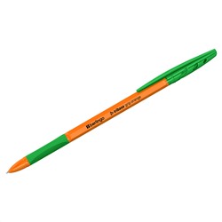 Ручка шариковая Berlingo "Tribase grip orange" зеленая, 0,7мм, грип