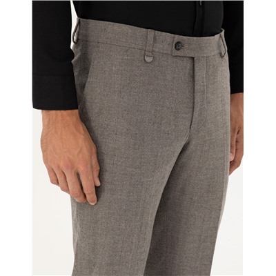 Серый бывший Тканевые штаны Slim Fit