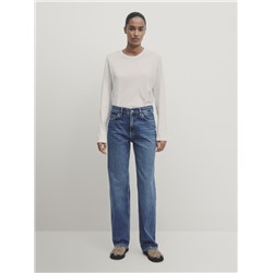 Jeans tiro medio corte recto full length