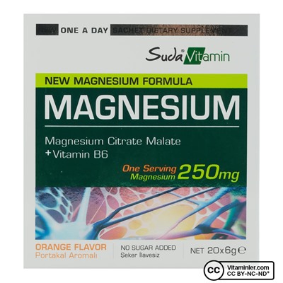 Suda Vitamin Magnesium 20 Saşe Витамин Магний 20 пакетиков в воде