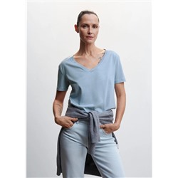 Camiseta básica algodón -  Mujer | MANGO OUTLET España