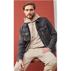 Куртка джинсовая мужская F211-1276 чёрная