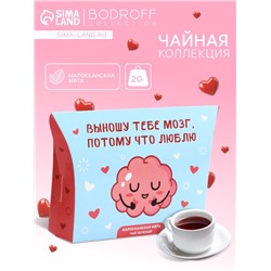 Чай на 8 марта, зеленый, «Мозги», марокканская мята, 20 г