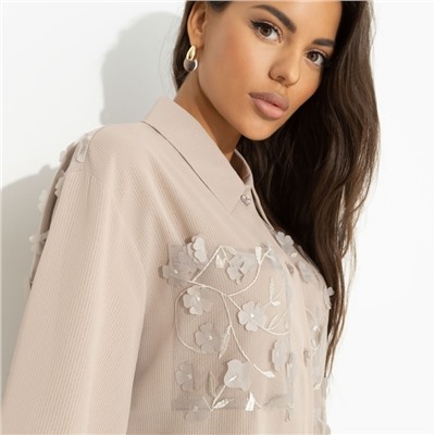 Рубашка нарядная, Смелое решение (beige)