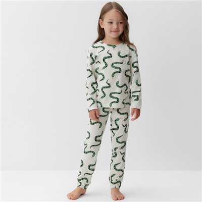 Пижама детская (лонгслив и брюки) KAFTAN "Змеи" размер 32 (110-116 см)
